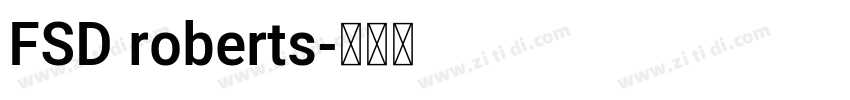 FSD roberts字体转换
